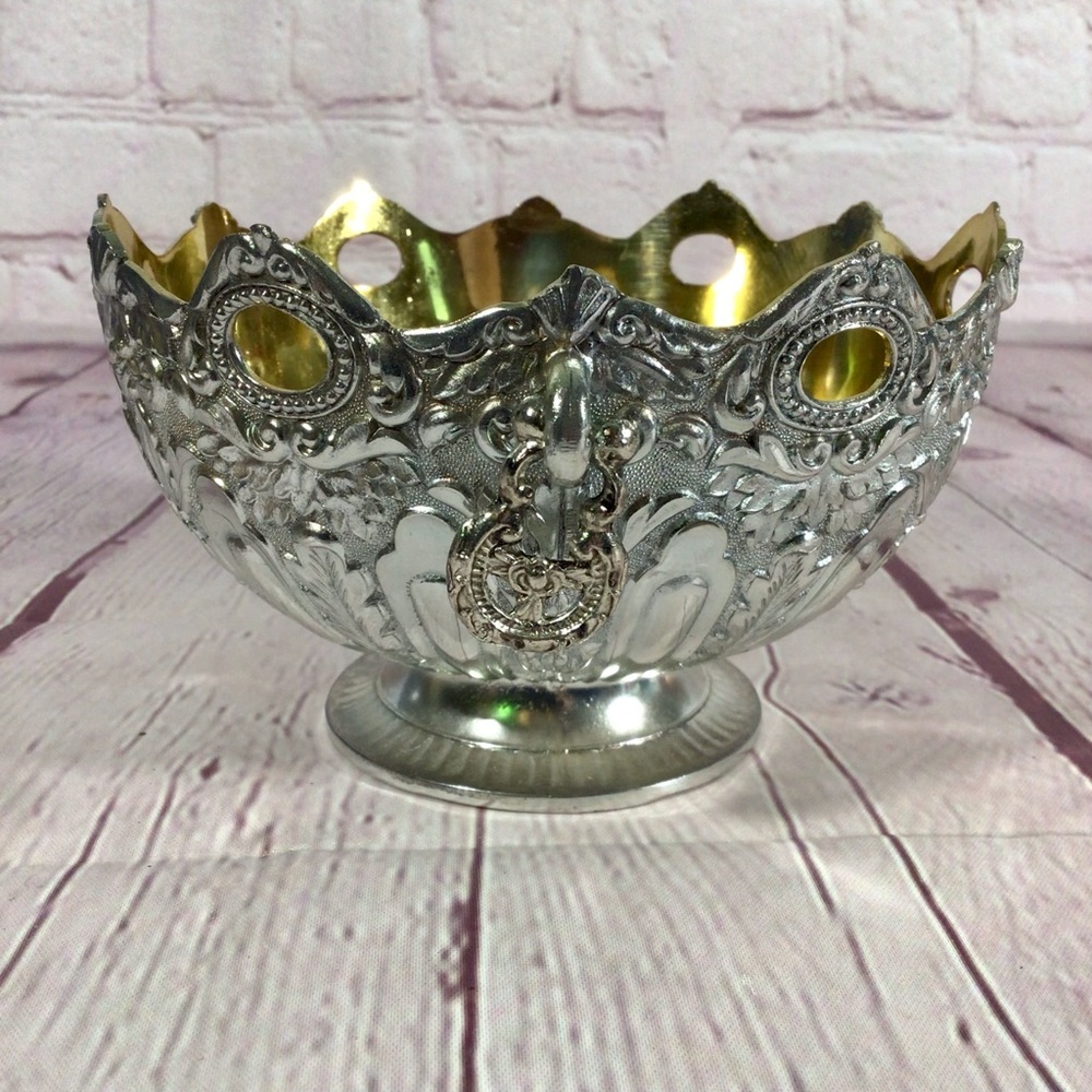 Vintage Leonard No. 963 Monteith Ornate Silver Bowl with Box - Japan